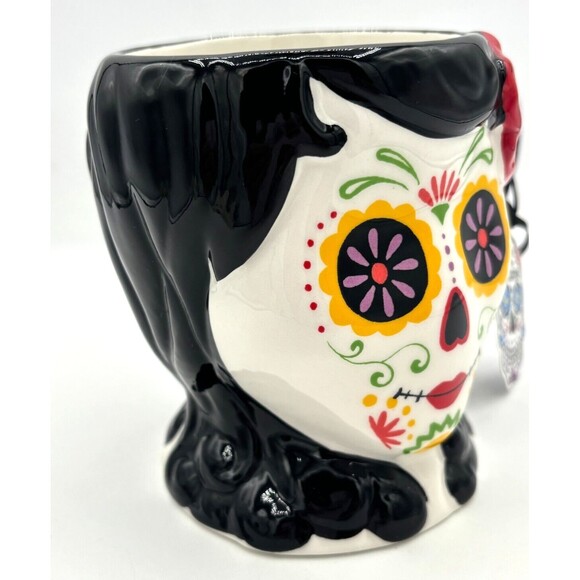 Blue‎ Sky Clayworks Coffee Mug Halloween Day of the Dead Sugar Skull NWT 20oz - Picture 15 of 16